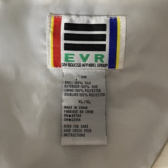 Vintage 80s 100% Silk Track Jacket XL Gold Embroidery Retro Bowling Roller Disco - Picture 5 of 14